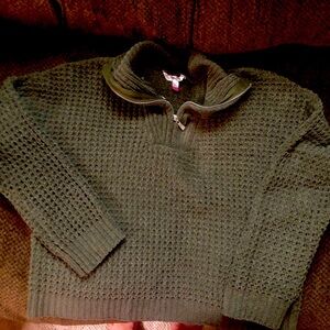 Very nice sweater, I think it’s a deep Green color. Crop sweater